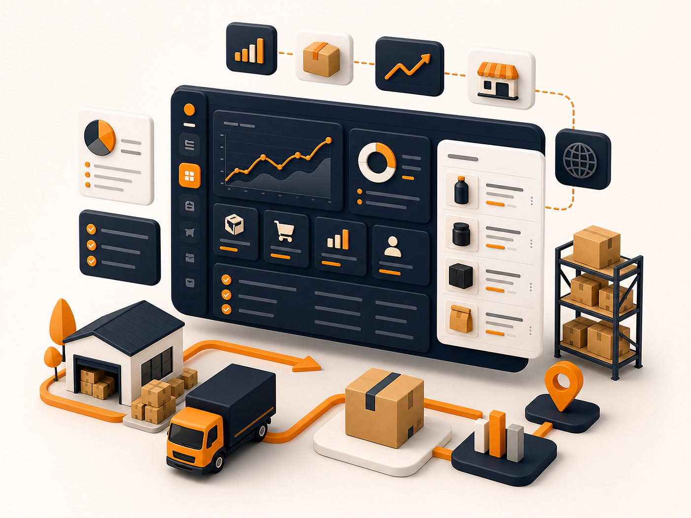 Amazon Account Management 3D illustration